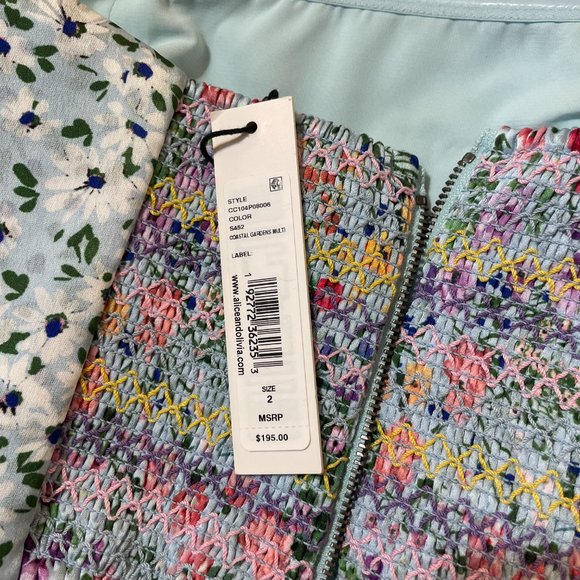 Alice & Olivia Floral Blue Two Piece Set - Picture 3 of 4